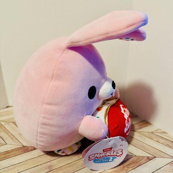 Zuru Snackles Flossie the Pink Bunny & Jelly Belly Plush 8" Series 2 Gold Box - Picture 4 of 10